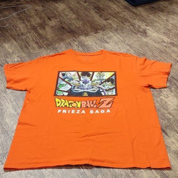 Dragon Ball Z Frieza Saga T-Shirt Orange Sz L - Picture 2 of 10